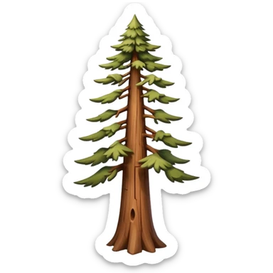 long slim sequoia tree sticker