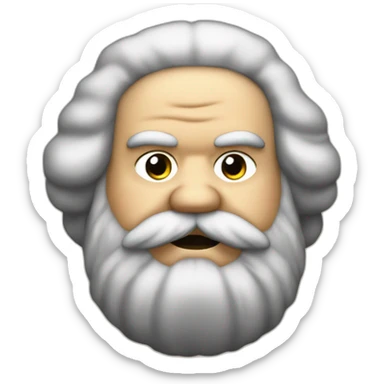 fat karl marx in the small kippah on the head sticker