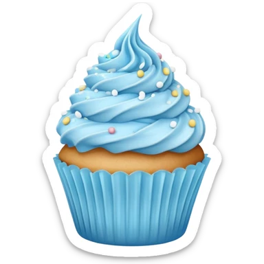 Light blue cupcake sticker