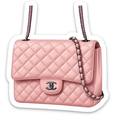 Chanel light pink purse sticker