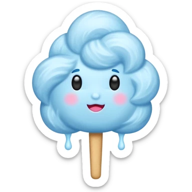 Cotton Candy, Blue Cloud Cotton Candy – light blue puff, oversized and airy. sticker
