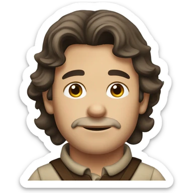 charles Ingalls brown hair sticker