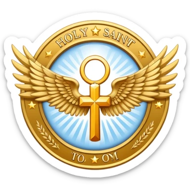 wings emblem holy saint sticker