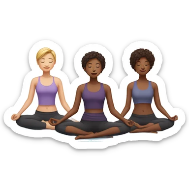 yoga no gender sticker