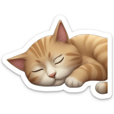Sleeping cat goodnight sticker