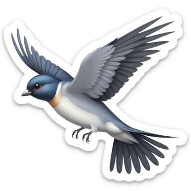Swallow flight sticker