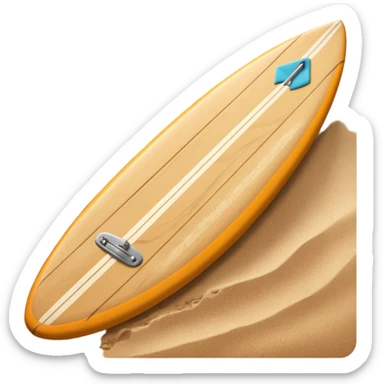 Surfboard Stuck in Sand sticker