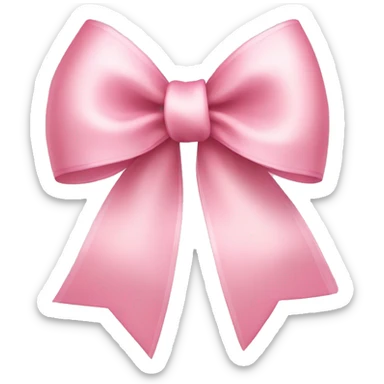light pink ribbon bow sticker