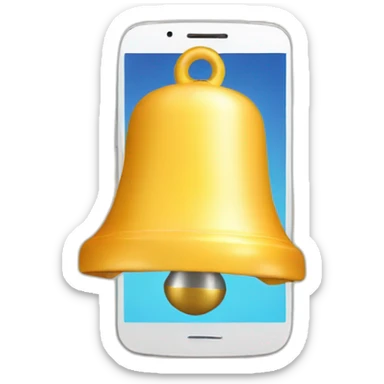 smartphone with a bell sticker