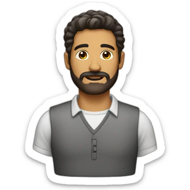 latin man with little beard sticker