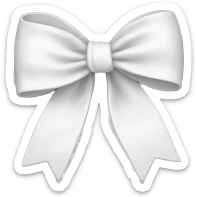 White Bow sticker