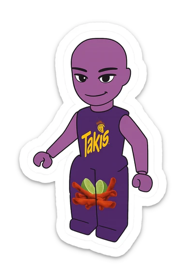 Convert this Roblox character into a sticker with a white border and transparent background, maintaining the original Roblox style as closely as possible. sticker