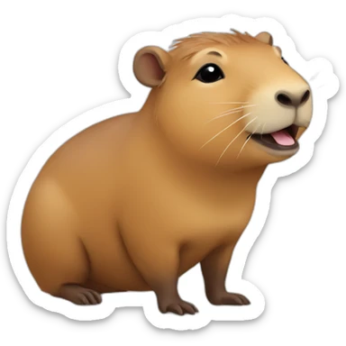 Capybara happy sticker