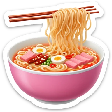 Buldak ramen noodles in pink  sticker