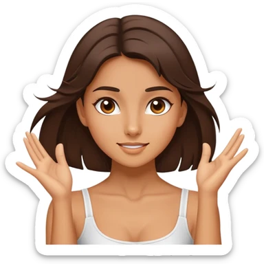 Fantastic dance emotion!!! (brunette girl) sticker