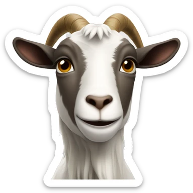 The phrase “I’m the goat”  sticker