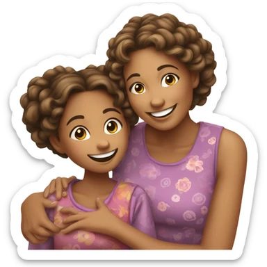 Mother and daughter  sticker