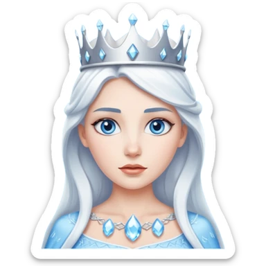 Ice queen with crown sticker