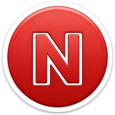 Ⓜ️ exactly like this only letter N but in red circle  sticker