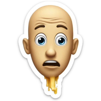 blowing air out emoji with eyes almost rolled to the back of my head ￼ sticker