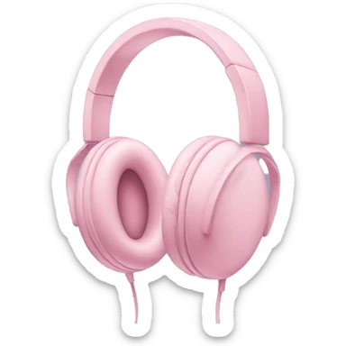 pastel pink headphones sticker