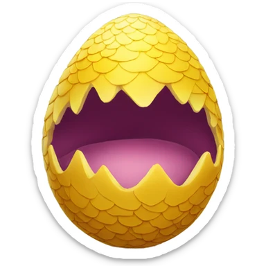 yellow dragon egg sticker