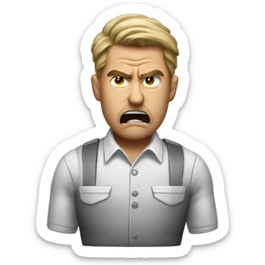 Angry bartender that needs to sleep sticker