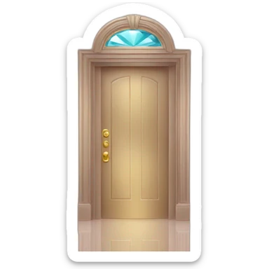 door with crystal sticker