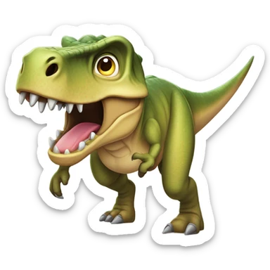 dinosaurio colombiano comiendo un buñuelo sticker