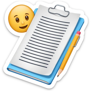 exam paper with a one on it und double underlined sticker