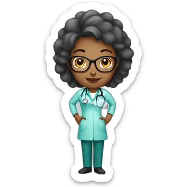 nigerian middle aged doctor female sticker