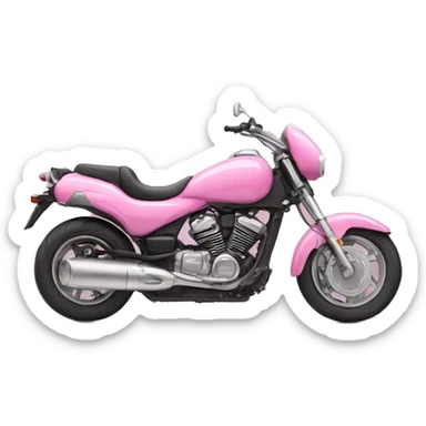 Pink motorcycle  sticker