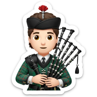 Bagpiper sticker