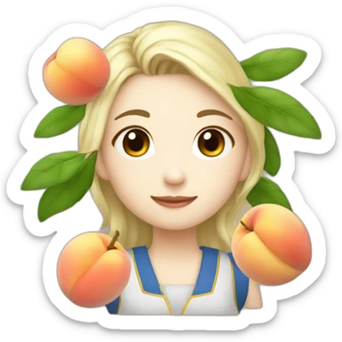 taiwanese peach sticker