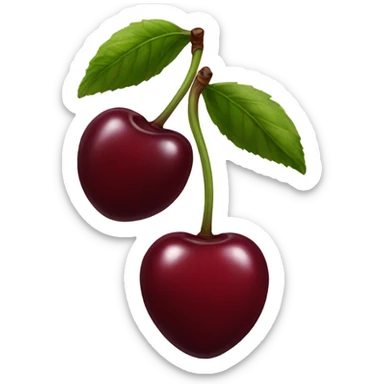 Two burgundy cherrys sticker