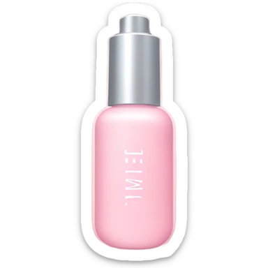 beautiful bottle of face serum light pink color sticker