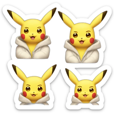 pikachu tatooed sticker