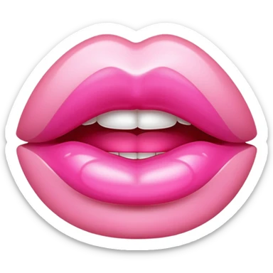 Pink lip gloss sticker