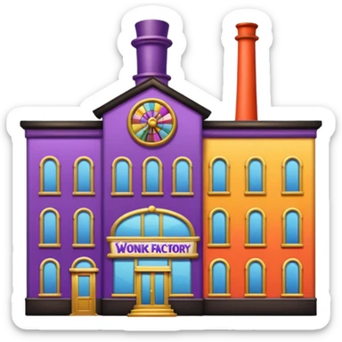 Wonka factory store sticker