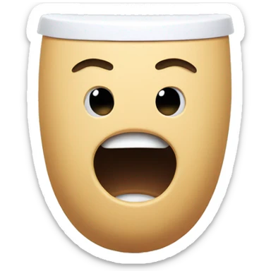 A toilet with a face and neck sticking out of the hole saying: brr skibidi dop sticker