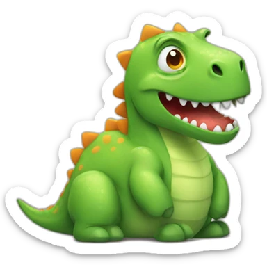 fever sick dinosaur sticker