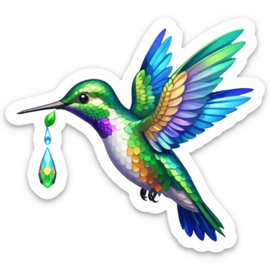 Hummingbird Drinking Nectar sticker