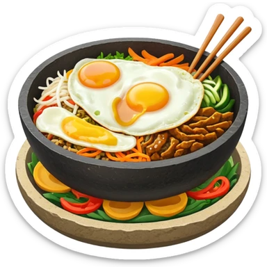 Create an emoji for Korean ishiyaki bibinba   sticker
