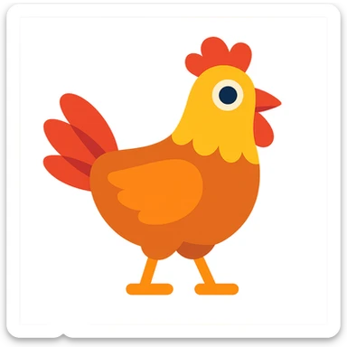 a chicken sticker