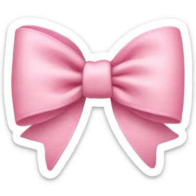 light pink bow sticker