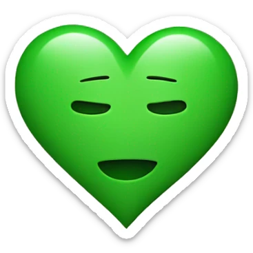 12 Heart and 1 green Heart  sticker