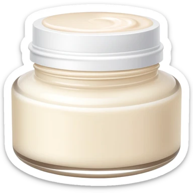 Moisturizer cream jar with lotion sticker