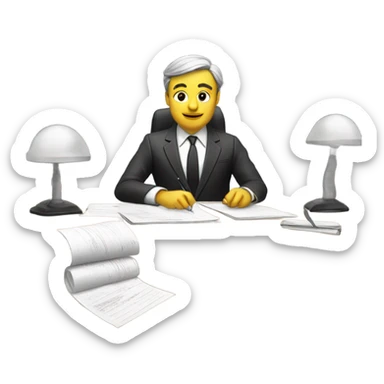 Patent lawyer in conference room sticker