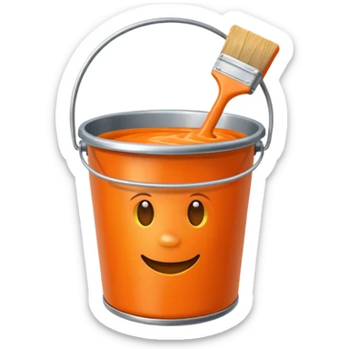  orange paint bucket sticker