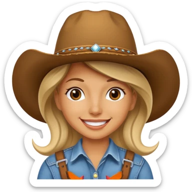 Cow girl  sticker